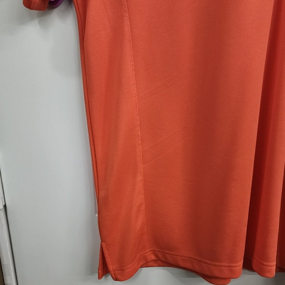 New PGA Tour Airflux Golf Shirt - Orange with Gray - XLarge Tall - Picture 4 of 9